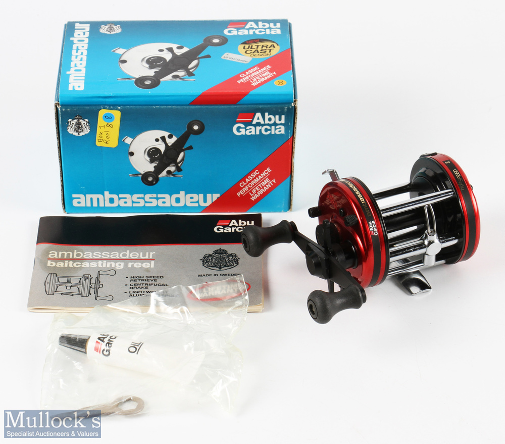 Mullock's Auctions ABU Garcia Ambassadeur 6000 Multiplier Reel in red...