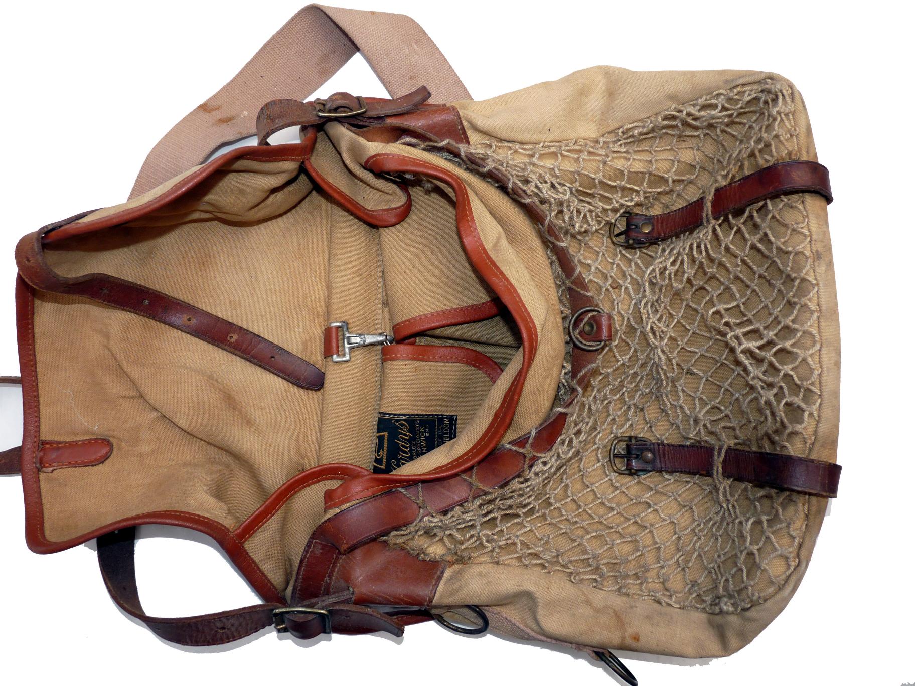 Mullock's Auctions - HARDY BAG: Vintage Hardy canvas/leather fishing ...