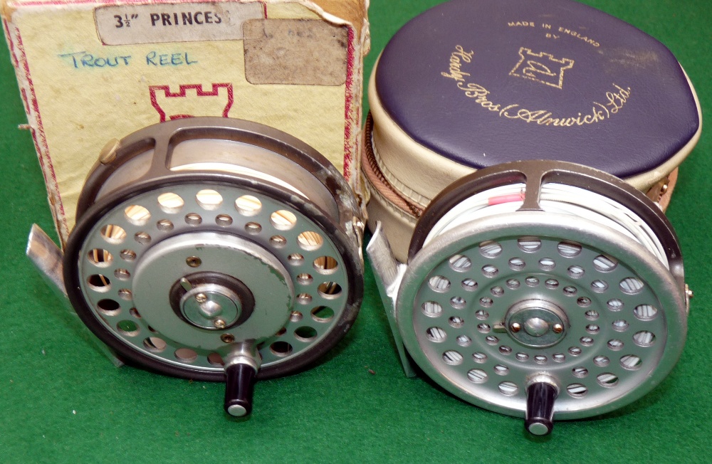 Hardy VINTAGE HARDY PRINCESS TROUT FLY REEL IN HARDY REEL POUCH READY TO FISH 
