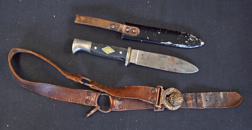 Mullock's Auctions - Pre Nazi German Scout belt and dagger...