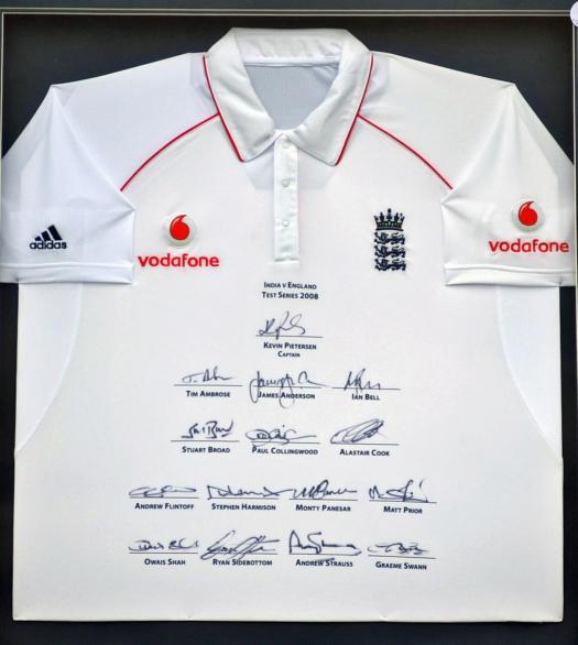 signed england cricket shirt