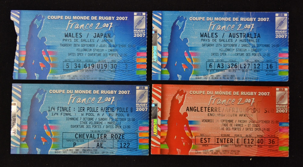 Mullock's Auctions - 2007 Rugby World Cup tickets: played at Cardiff...